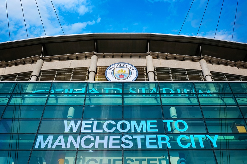 Welcome to Man City Sign - Etihad Stadium